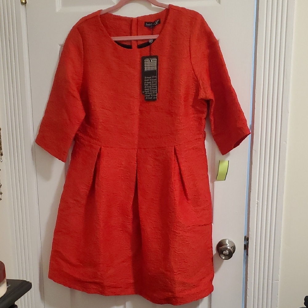 Red Textured Dress